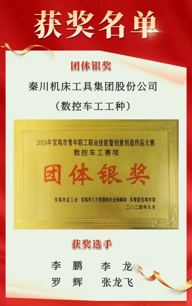 【群團(tuán)工作】喜報！秦川青年在寶雞市青年職工職業(yè)技能暨創(chuàng)意創(chuàng)造作品大賽中斬獲佳績！